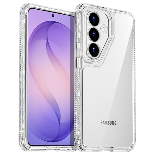 AICase for Samsung Galaxy S26 Case Clear,Heavy Duty Durable 3-Layer Crystal Transparent [Not Yellowing][Military Grade Drop Protection] Shockproof/DropProof Protective for S26 Plus 6.3" 2025_1 - color: Clear, size: Samsung Galaxy S26