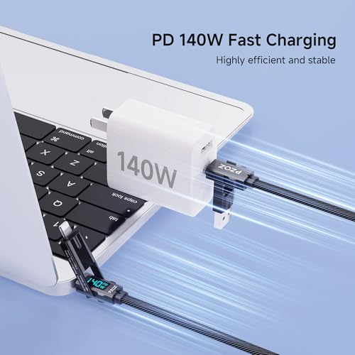 pzoz 6-in-1 USB-C Multi Charging Cable, 140W PD with Apple Watch Charger