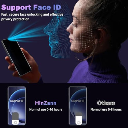 For One Plus 15 5G Privacy Screen Protector (2 Pack) - size: One Plus 15 5G 2P