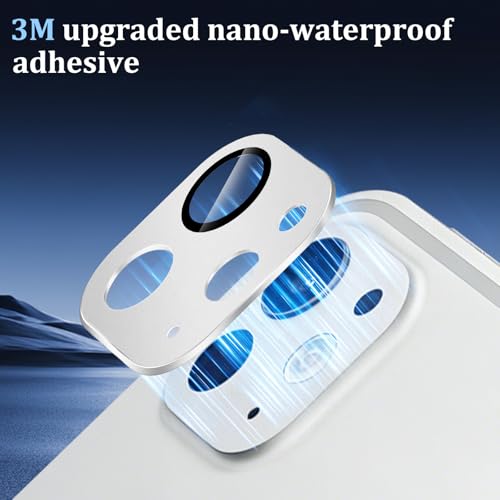 Camera Lens Protector Compatible for iPad Pro 11/13 Inch M5/M4 2025/2024,Matte Metal Tempered Glass Rear Camera Screen Cover Accessories,[Anti-Scratch] [Drop-Proof][Full Coverage] - Silver - color: Silver