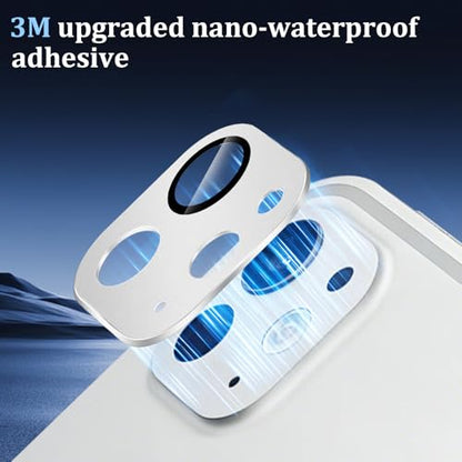 Camera Lens Protector Compatible for iPad Pro 11/13 Inch M5/M4 2025/2024,Matte Metal Tempered Glass Rear Camera Screen Cover Accessories,[Anti-Scratch] [Drop-Proof][Full Coverage] - Silver - color: Silver