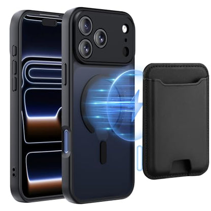 TopMade for iPhone 17 Pro Max Case with Mag-Safe Wallet, 4 Cards Holder - color: Black, size: iPhone 17 Pro Max