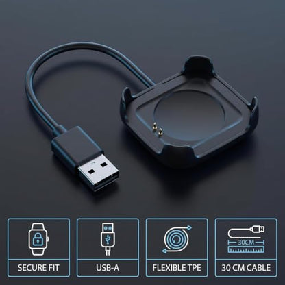 2Pcs Smart Watch Charger Intelligent Watch Magnetic Charger Dock Holder Stand USB Chargeable Charging Cable Adapter