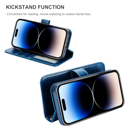 Bocasal for MagSafe Wallet Case Card Holder for iPhone 14 Pro Max Blue - color: Blue for MagSafe