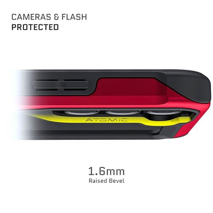 Ghostek ATOMIC slim Samsung S22 Plus Case with Clear Back and Strong Aluminum Bumper Heavy Duty Military Grade Shockproof Lightweight Metal Phone Covers Designed for 2022 Galaxy S22+ 5G (6.6 in) (Red) - color: Red, size: Galaxy S22 Plus