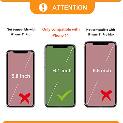 Bocasal Detachable Wallet Case Card Holder for iPhone 11, Brown | Kickstand Card Slots Holder PU Leather Magnetic Shockproof Wrist Strap Removable Flip Protective Cover 6.1 inch - color: Brown