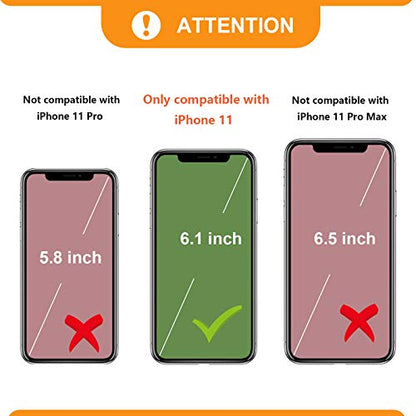 Bocasal Detachable Wallet Case Card Holder for iPhone 11, Purple | Kickstand Card Slots Holder PU Leather Magnetic Shockproof Wrist Strap Removable Flip Protective Cover 6.1 inch - color: Purple
