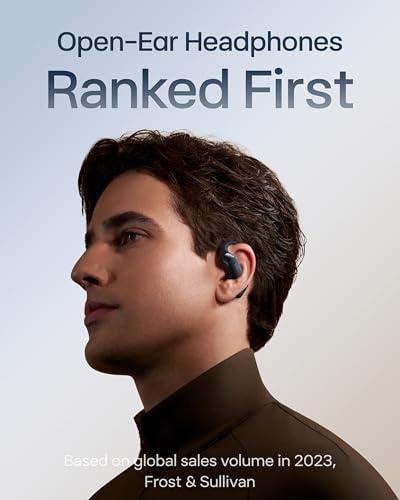 SHOKZ OpenFit 2+ Open-Ear Earbuds, Black, Dolby Audio,Wireless Charging - color: Black, style: Dolby Audio / USB-C&Wireless