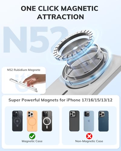 Hichain Magnetic Portable Charger, Wireless Power Bank 5000mAh Magnetic Charger for iPhone 17-12 Series, Magnetic Battery Pack Safe Wireless Charging, with 60W USB-C Charging - Silver - color: Silver