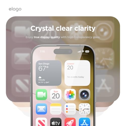 elago 2 Pack Tempered Glass Screen Protector for iPhone 17 Clear | Case Friendly, 9H Surface Hardness, Anti-Fingerprint, Shatter-Proof, Scratch Protection, Bubble-Free - size: iPhone 17 2ea