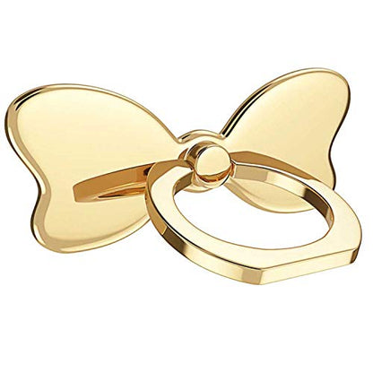 PZOZ Metal Cell Phone Finger Ring Stability Holder Back Stand Collapsible Hand Grip Knob Loop Car Mount Hook Kickstand 360 for iPhone Samsung Galaxy Mobile Cute Accessories (Gold) - color: Gold