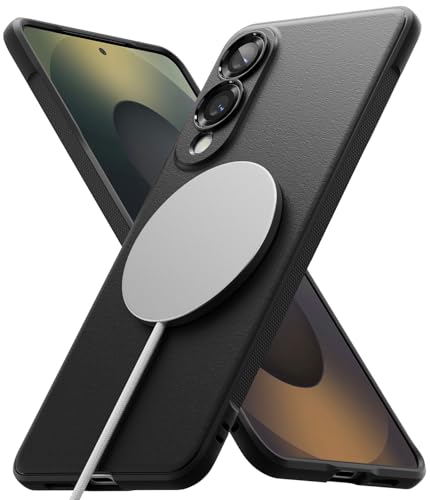 Ringke Onyx for Samsung Galaxy S25 Edge Case [Compatible with MagSafe] Oil & Dirt Resistant, Enhanced Camera Lens Protection, Comfortable Grip, Non-Slip, Lightweight Cover - Magnetic Black - color: Magnetic Black, size: Galaxy S25 Edge
