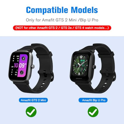 Fintie 3 Packs Case Compatible with Amazfit Bip U Pro/S/Lite/1S/GTS 2 Mini - color: Black+Clear+Silver