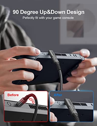 XAOSUN 40Gbps 90 Degree USB C Adapter, Right Angle USB4.0 Converter 2-Pack - color: 90 Degree