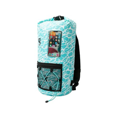 geckobrands Hydroner 20L Waterproof Dry Bag Backpack – Lightweight Roll-Top Bag with Clear Phone Pouch for Outdoor Activities