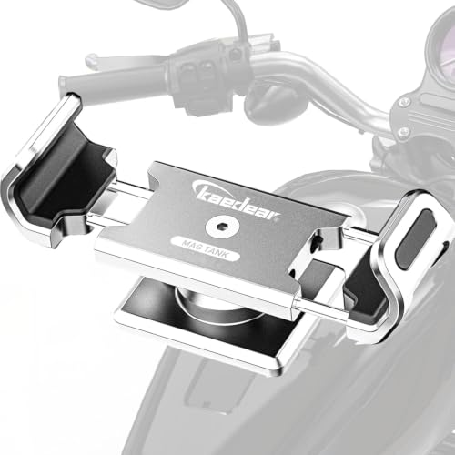 Kaedear Magnetic Motorcycle Phone Mount, 360° Rotating, KDR-M35-S - color: Silver
