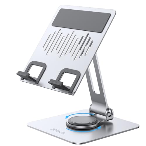 JETech Swivel Tablet Stand for 4-13" Tablets and Phones, Silver - color: Silver