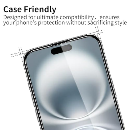 3 Pack Tempered Glass Screen Protector for iPhone 17 + 3 Pack Camera Lens Protector, 9H Hardness, HD Clear, Scratch Resistant, Case Friendly, Easy Install - size: iPhone 17