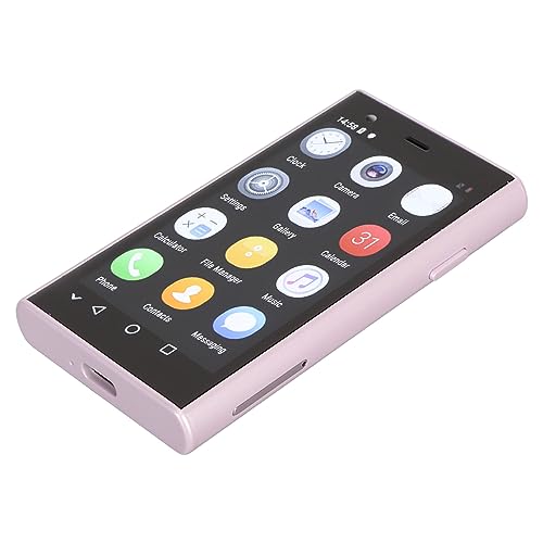 Yoidesu S23 Pro Smartphone, 3in 3D Glass Super Small Cell Phone, Dual SIM 2GB 16GB ROM for Android 8.1 Ultra Thin Mobile Phone, 1000mAh The World's Smallest Backup - color: Violet
