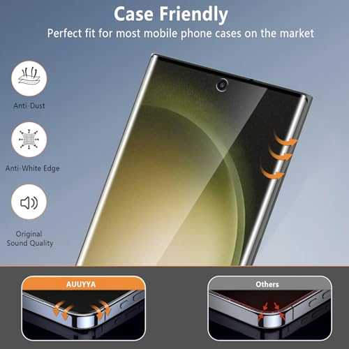 Tempered Glass Screen Protector for Samsung Galaxy S23 Ultra, 3-Pack 3D Full Edge Coverage Film, 9H HD Bubble-Free Film, Anti-Scratch Premium Protective Glass for Galaxy S23 Ultra 5G 6.8 Inch - size: Samsung Galaxy S23 Ultra