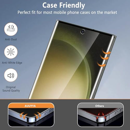 Tempered Glass Screen Protector for Samsung Galaxy S23 Ultra, 3-Pack 3D Full Edge Coverage Film, 9H HD Bubble-Free Film, Anti-Scratch Premium Protective Glass for Galaxy S23 Ultra 5G 6.8 Inch - size: Samsung Galaxy S23 Ultra