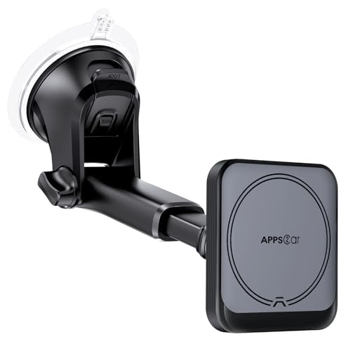 APPS2Car for MagSafe Car Mount, Magnetic Phone Holder with Suction Cup
