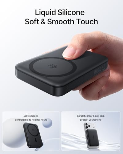 Baseus for MagSafe Portable Charger, Qi2.2 25W Wireless Magnetic Power Bank 10000mAh with USB-C Cable 45W PD Charging, Flight-Safe Travel Portable Battery Pack for iPhone 18/17/16/15/14/13/12 Only