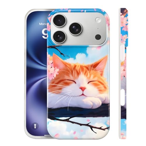 Compatible with with iPhone 17 Pro Max, 2025 Anti-Yellow Ultra Transparent Soft TPU Phone Case, Shockproof Anti-Slip Slim Lightweight Full Coverage Protective(Cat) - color: Cat