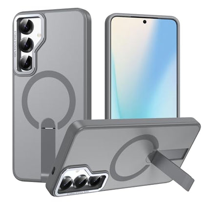 for Samsung 25-Plus Case/Samsung 24-Plus Case with Stand, Gray - color: Gray, size: Galaxy S24/S25 Plus 6.7"