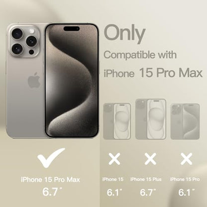 JETech Silicone Case for iPhone 15 Pro Max, Natural Titanium | Silky Soft Touch, Shockproof Protection, Scratch Resistant, Microfiber Lining - color: Natural Titanium, size: iPhone 15 Pro Max