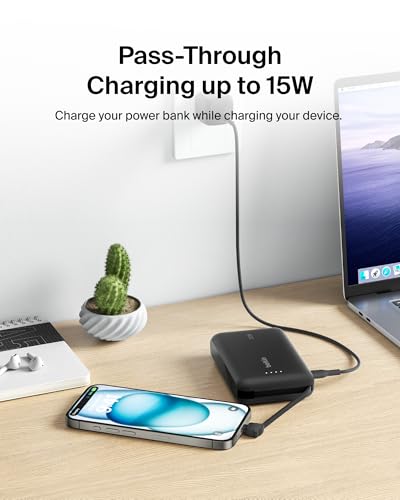 Belkin 10000mAh 20W USB C Power Bank, Portable Charger for iPhone & iPad - color: Black, style: 10K mAh