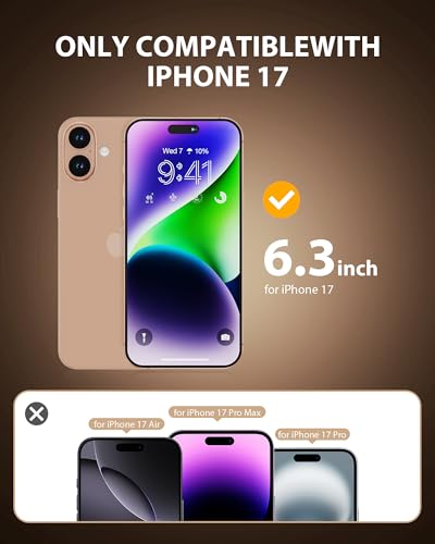 PDDKISS 2 Pack Privacy Screen Protector for iPhone 17 - size: for iPhone 17 - 6.3 Inch Purple