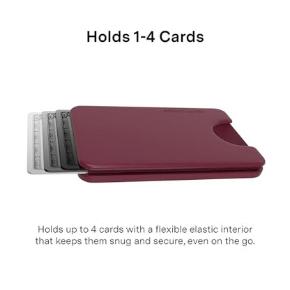 VELVET CAVIAR compatible with MagSafe Wallet - Magnetic Card Holder - color: Burgundy 1990