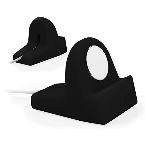 Orzly Elegant Apple Watch Charger Stand Apple Watch for All Series Ultra 49mm 2025 Series 10 46/42mm 9/8/7 45/ 41mm SE2/SE/6/5/4 44/40mm 3/2/1 42/38mm Durable TPU - Gift Boxed - Black