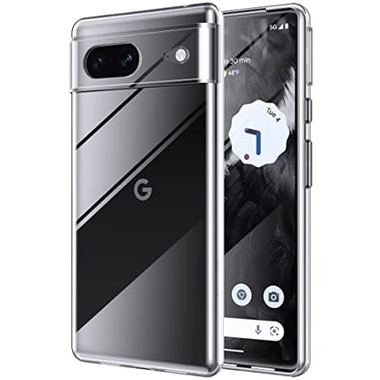 Crystal Clear Google Pixel 7 Case.Soft Slim Fit Transparent Plastic TPU Protective Silicone Cover Phone Cases for Google Pixel 7 [Slim Thin & Comfort Grip] [Shockproof] - size: Pixel 7 case
