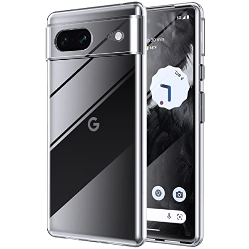 Crystal Clear Google Pixel 7 Case.Soft Slim Fit Transparent Plastic TPU Protective Silicone Cover Phone Cases for Google Pixel 7 [Slim Thin & Comfort Grip] [Shockproof] - size: Pixel 7 case