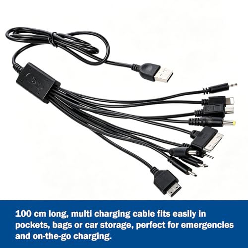 10 in 1 Multi Universal USB Charging Cable - color: Black