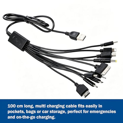 10 in 1 Multi Universal USB Charging Cable - color: Black