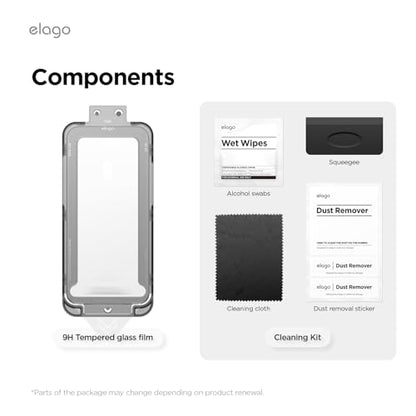 elago Tempered Glass Screen Protector for iPhone 17 Pro Max Clear | Case Friendly, 9H Surface Hardness, Anti-Fingerprint, Shatter-Proof, Scratch Protection, Bubble-Free - size: iPhone 17 Pro Max