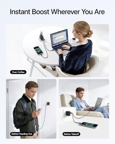 Baseus Enerfill 70W USB C Charger, Fast Charging Block with Foldable Plug