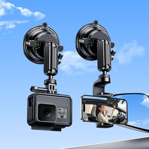 Suction Cup Mount for GoPro Camera Phone Holder Rotatable