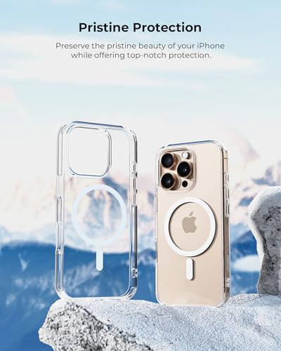 Crystal Fit Magnetic Clear Case for iPhone 16 Pro Max, Compatible with MagSafe, Anti Yellowing, Slim Protective Cover (for iPhone 16 Pro Max) - size: iPhone 16 Pro Max
