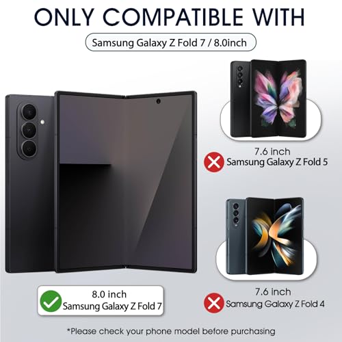 2 Sets Screen Protector for Samsung Galaxy Z Fold 7 8.0", High Definition Clear Soft TPU Screen Protector, 2 Front + 2 Inner Flexible Film Hydrogel, Self-Healing, Bubble-Free - size: Samsung Galaxy Z Fold 7