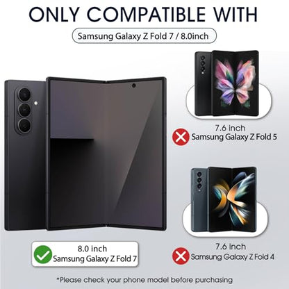 2 Sets Screen Protector for Samsung Galaxy Z Fold 7 8.0", High Definition Clear Soft TPU Screen Protector, 2 Front + 2 Inner Flexible Film Hydrogel, Self-Healing, Bubble-Free - size: Samsung Galaxy Z Fold 7