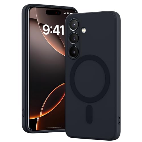 for Galaxy A15 5G Case,Magnetic,Wireless Charging,Slim Black | Soft TPU Silicone Cover Phone Case for Samsung Galaxy A15 5G,Black - color: Black
