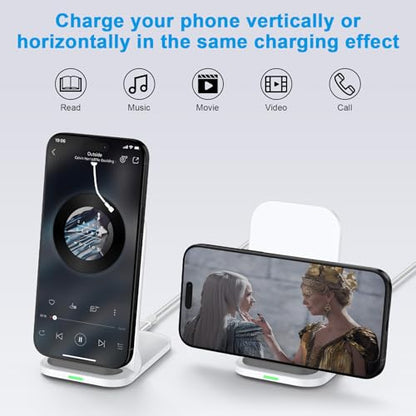 Pixel Wireless Charger Fast Charging Stand for Google Pixel 10a 10 Pro XL - color: White