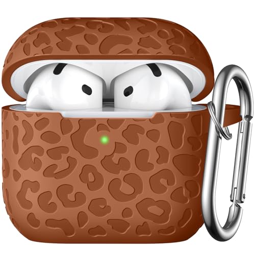 Leopard Engraved for AirPods 5 (2026) and AirPods 4 Case Cover (2024) - color: Brown, size: Airpods 5 & 4 Case