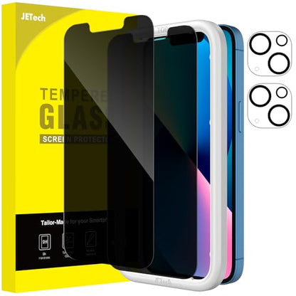JETech Privacy Screen Protector for iPhone 13, 2+2 Pack - size: iPhone 13