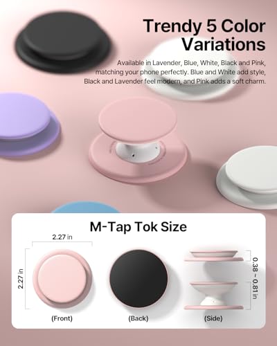 Sinjimoru Magnetic Phone Grip for MagSafe, Soft Silicone, Pink - color: Pink
