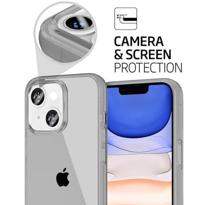 TENOC Phone Case Compatible with iPhone 11, Gray Case Clear Shockproof Protective Bumper Slim Cover for 6.1 Inch - color: Clear Gray, size: iPhone 11